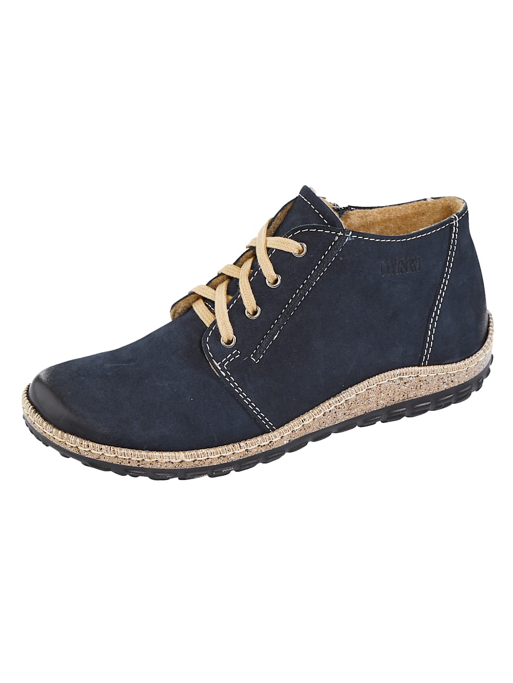 Vamos Stiefelette aus weichem Leder - Dunkelblau