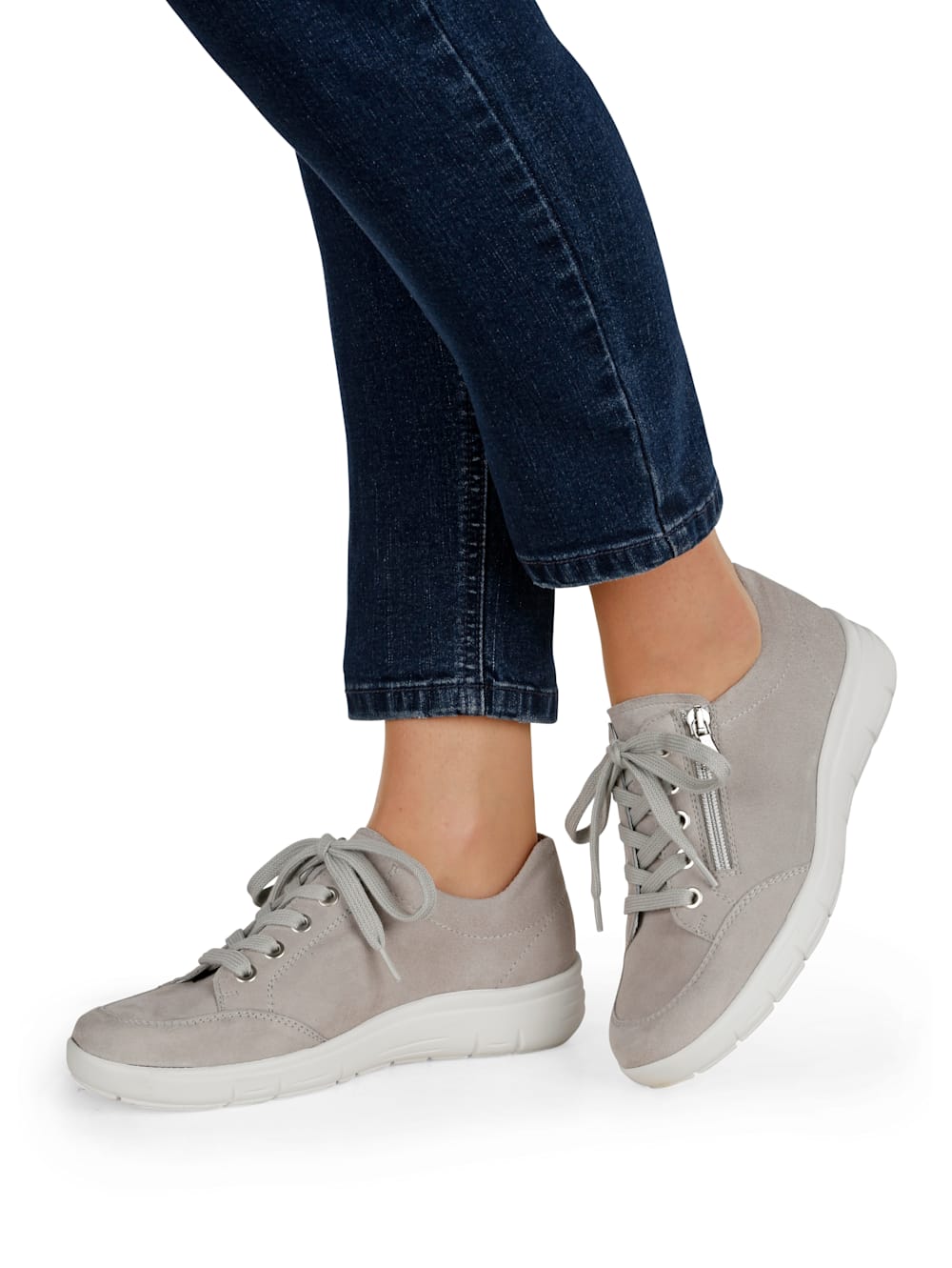 Vamos Schnurschuh mit Luftpolsterlaufsohle - Grau