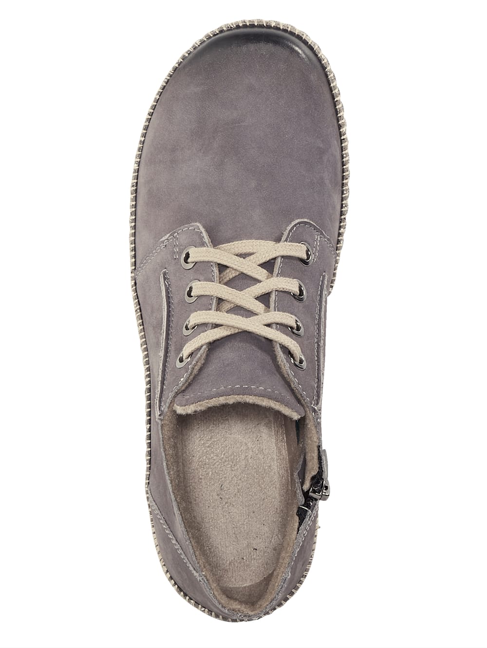 Vamos Stiefelette aus weichem Leder - Grau