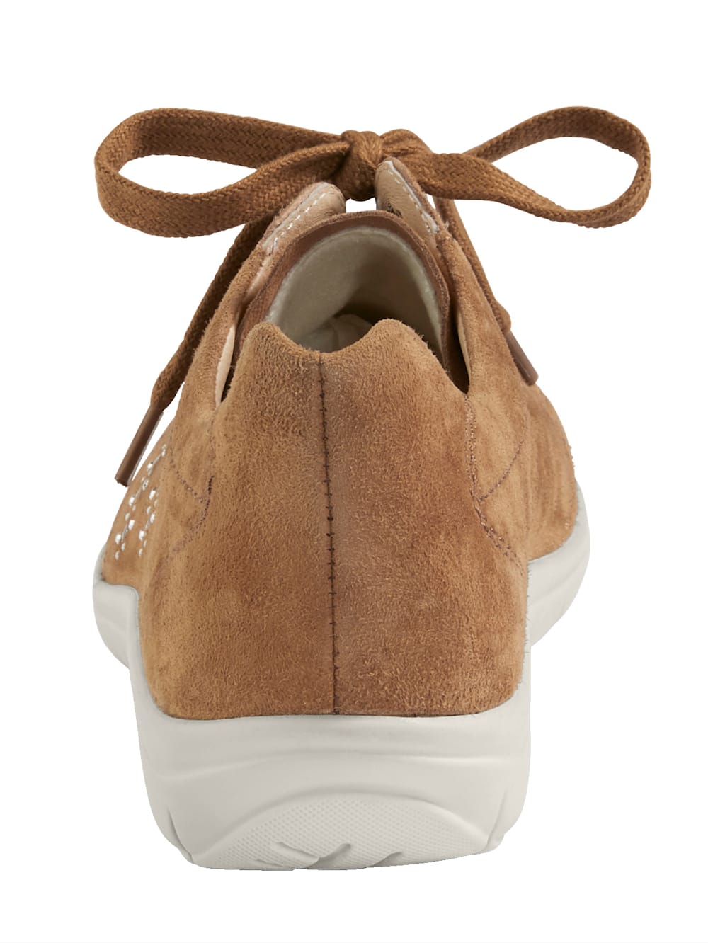 Vamos Schnurschuh aus hochwertigem Veloursleder - Braun