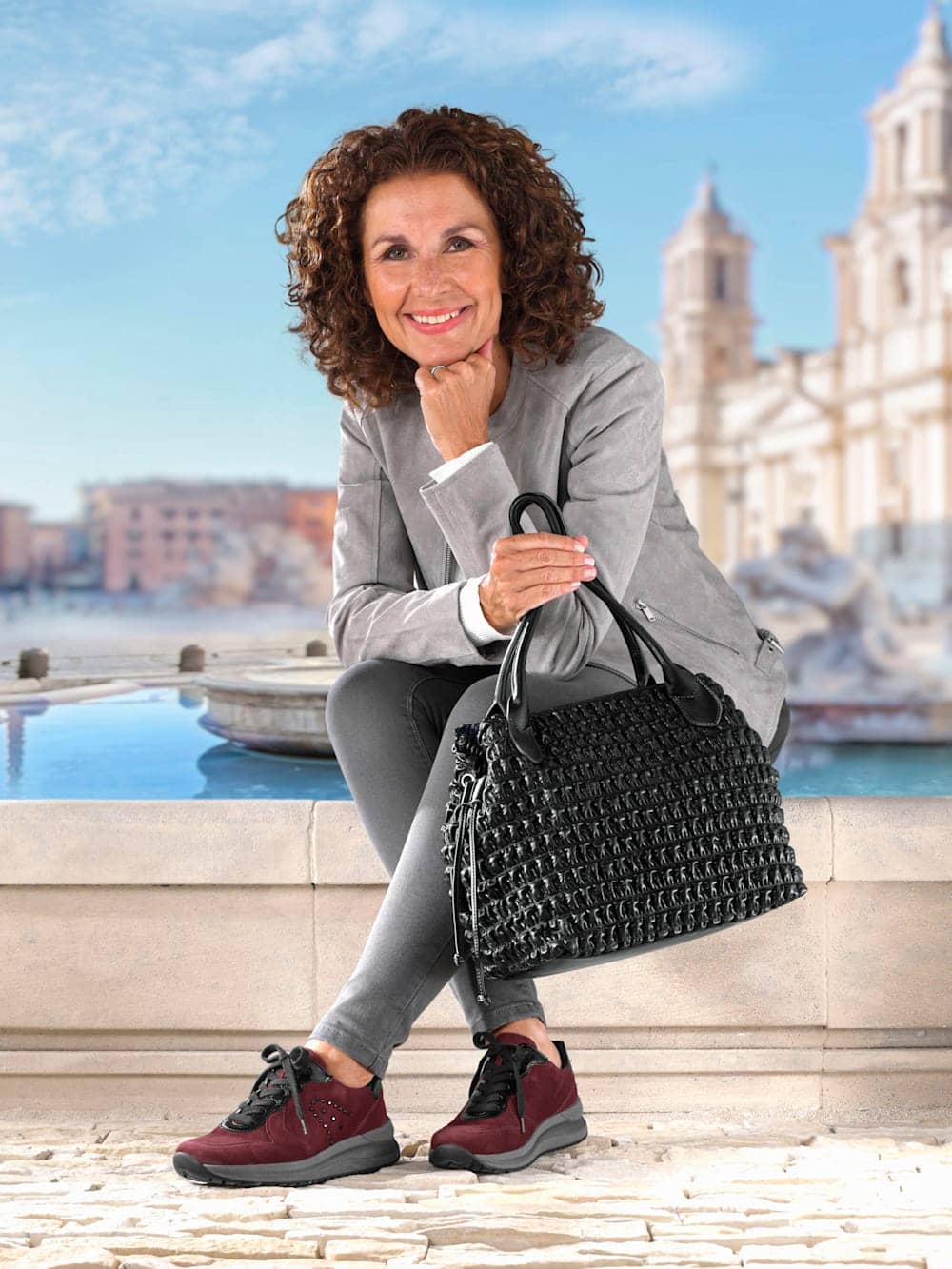 Vamos Schnurschuh mit Shock-Absorber - Bordeaux