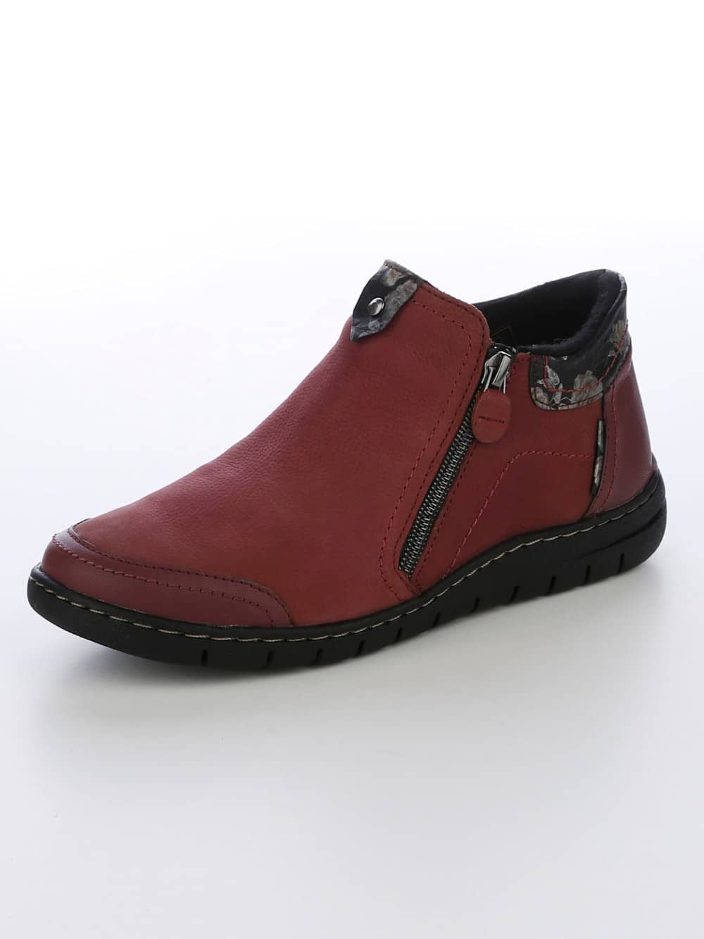 Vamos Stiefelette mit Elasteinsatz - Rot