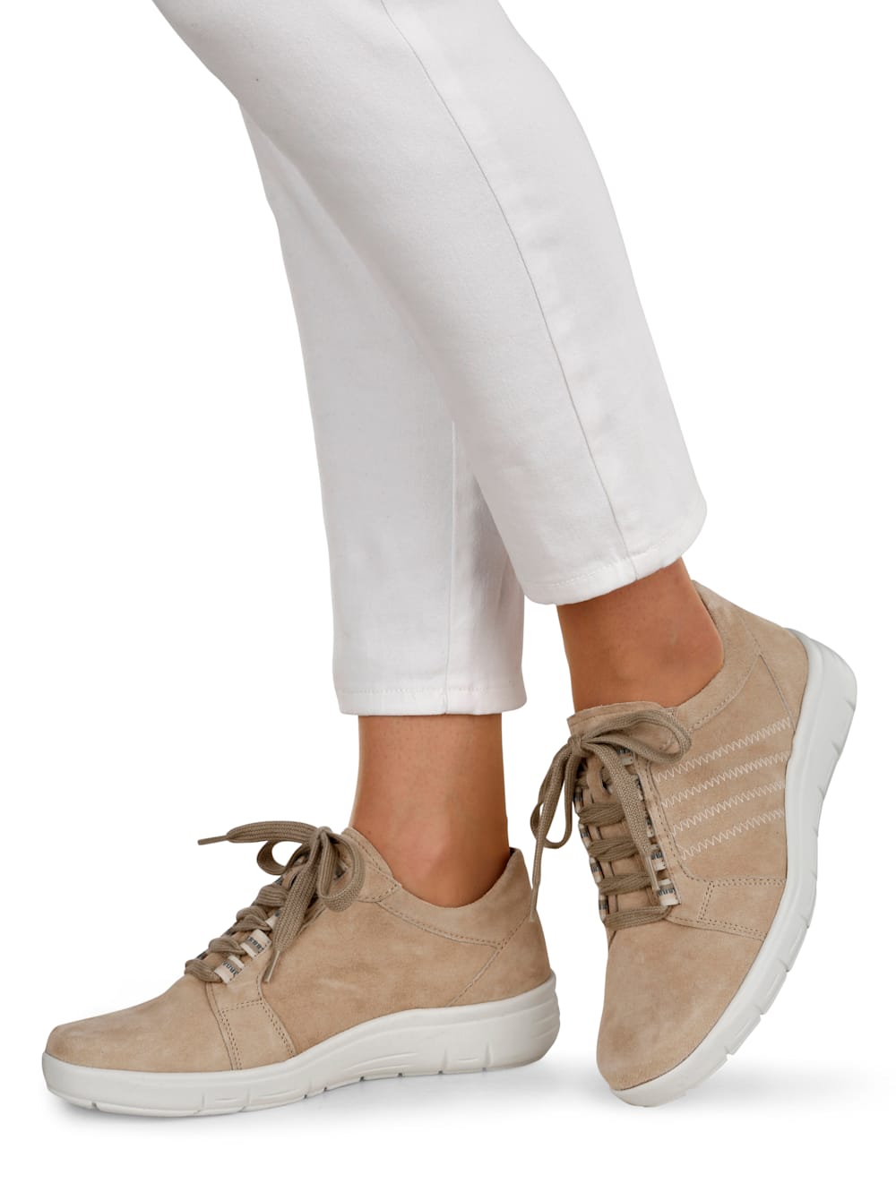 Vamos Schnurschuh mit Luftpolsterlaufsohle ausgestattet - Beige