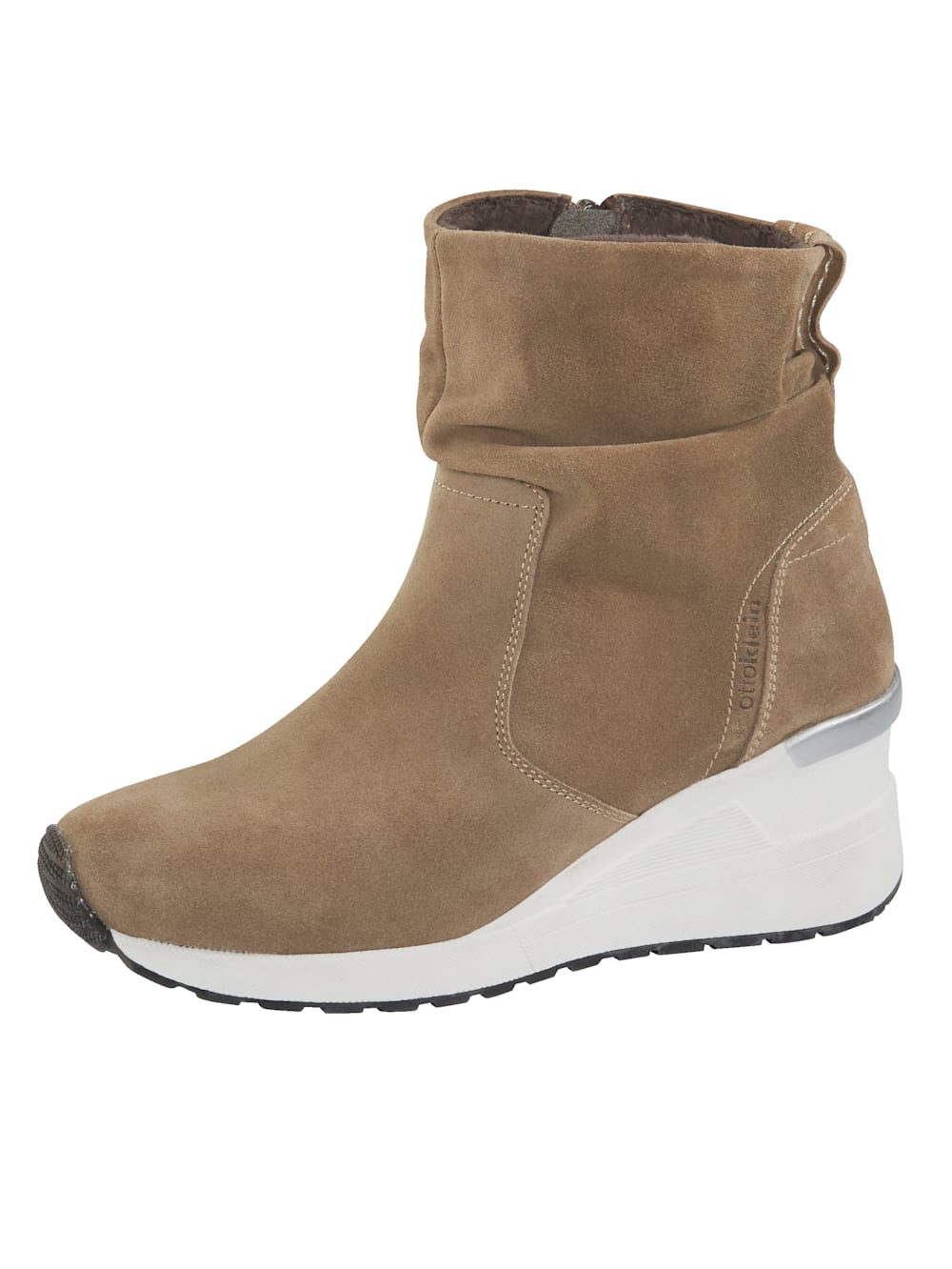 Vamos Stiefelette mit bequemem Keilabsatz - Taupe