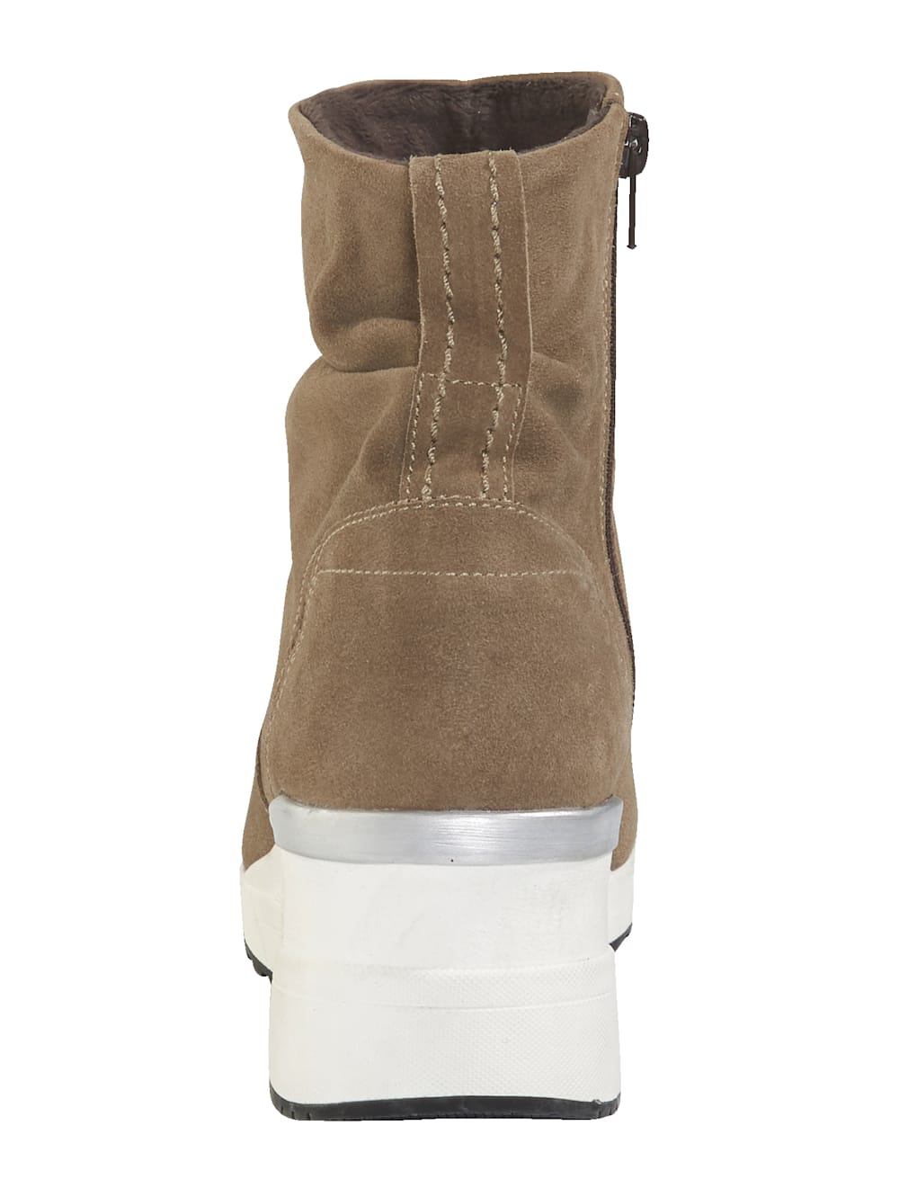 Vamos Stiefelette mit bequemem Keilabsatz - Taupe