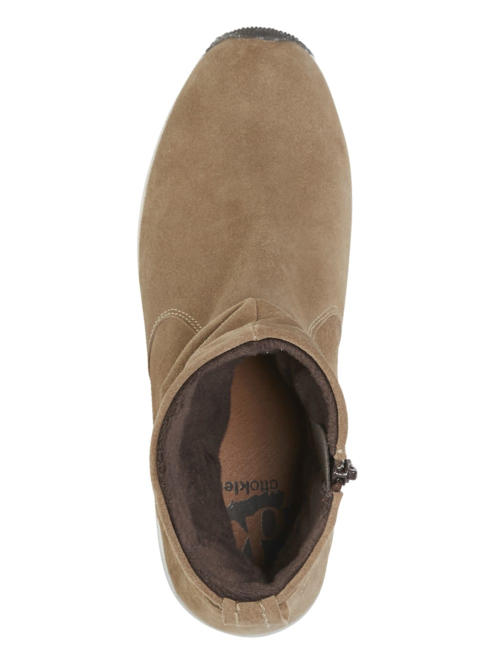Vamos Stiefelette mit bequemem Keilabsatz - Taupe