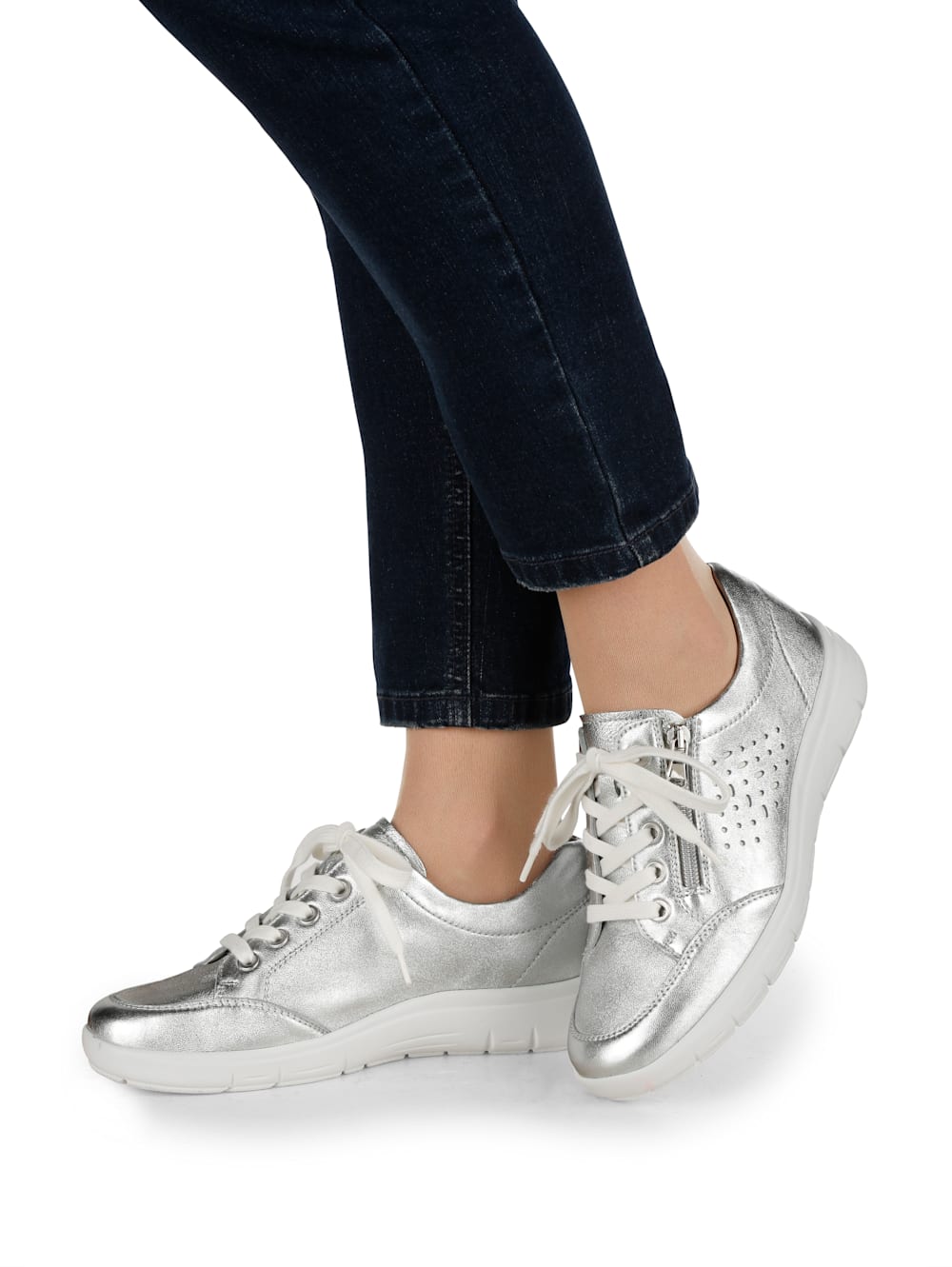 Vamos Schnurschuh mit Shock-Absorber - Silberfarben