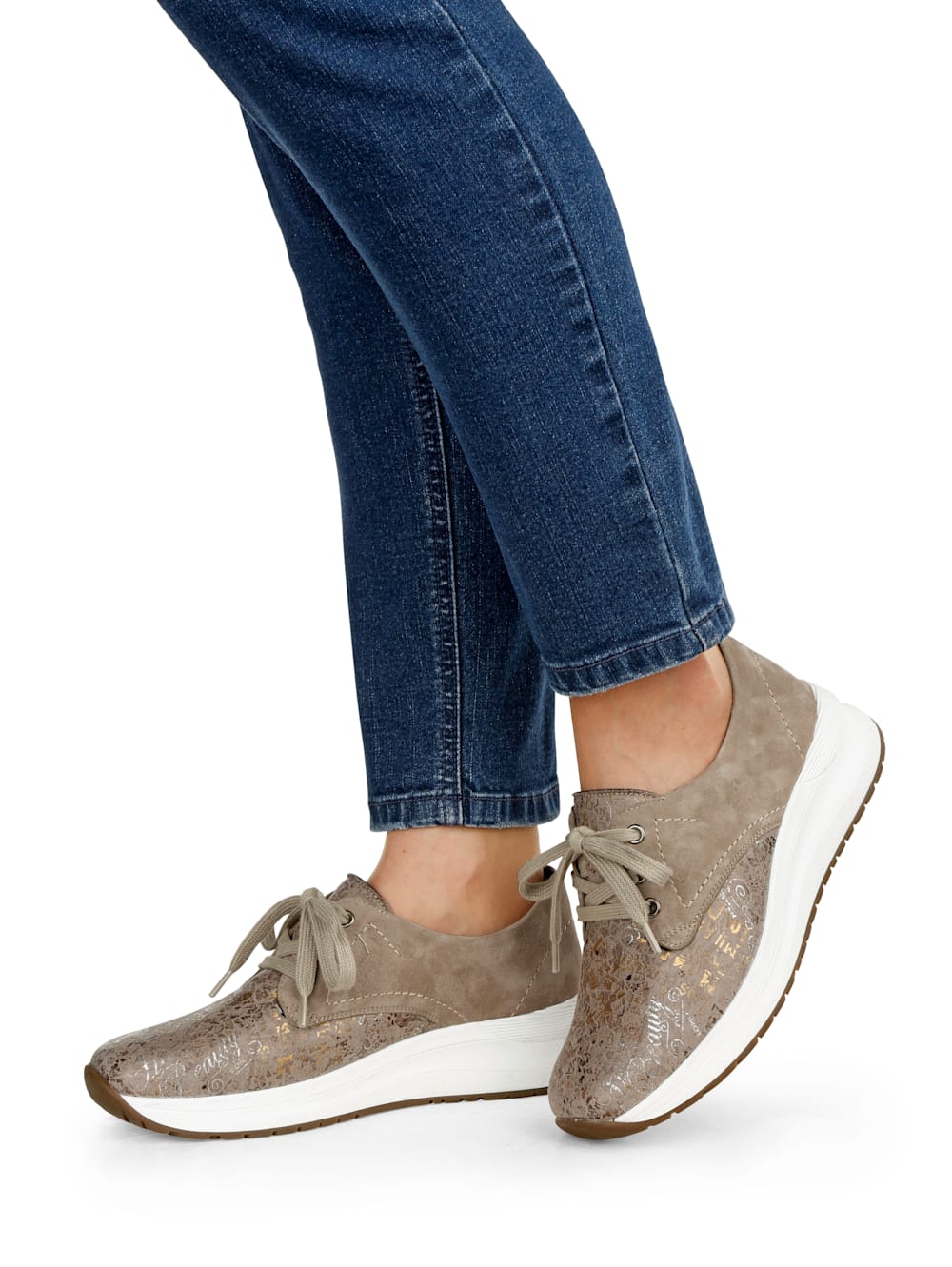 Vamos Schnurschuh - Taupe