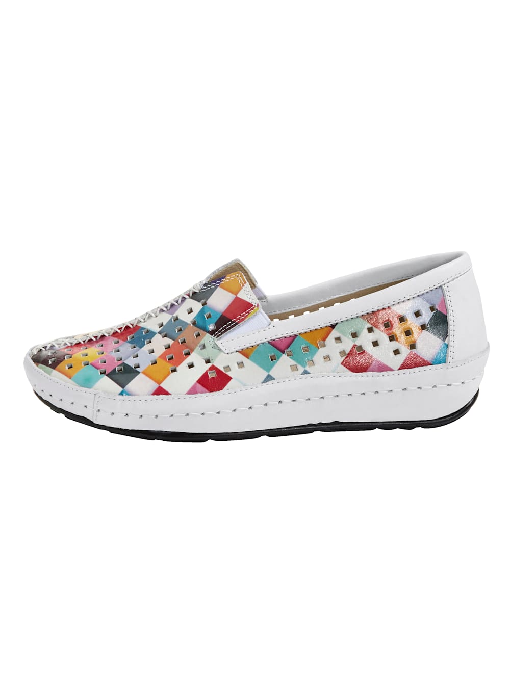 Vamos Slipper mit sommerlicher Perforation - Multicolor