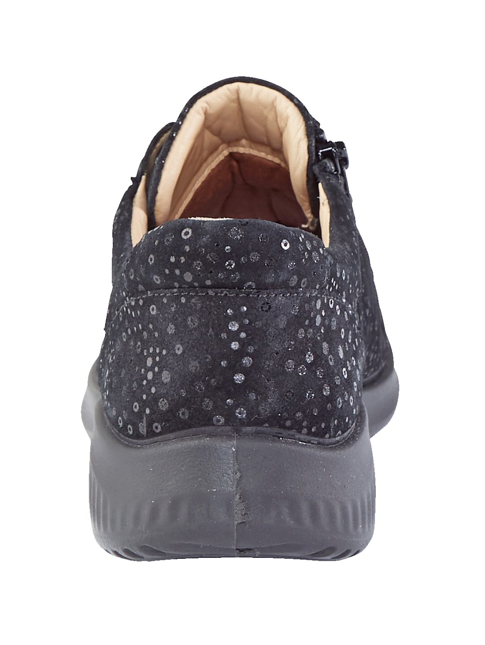 Vamos Schnurschuh mit Glitzereffekt - Schwarz