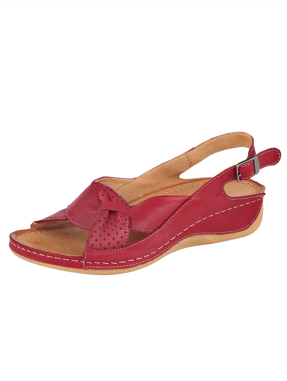 Vamos Sandale mit raffinierter Schlaufe - Rot