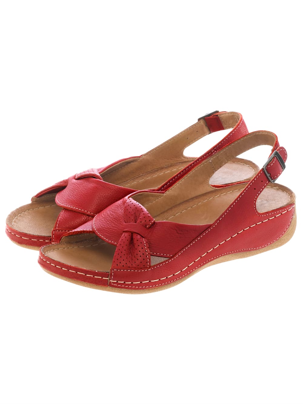 Vamos Sandale mit raffinierter Schlaufe - Rot