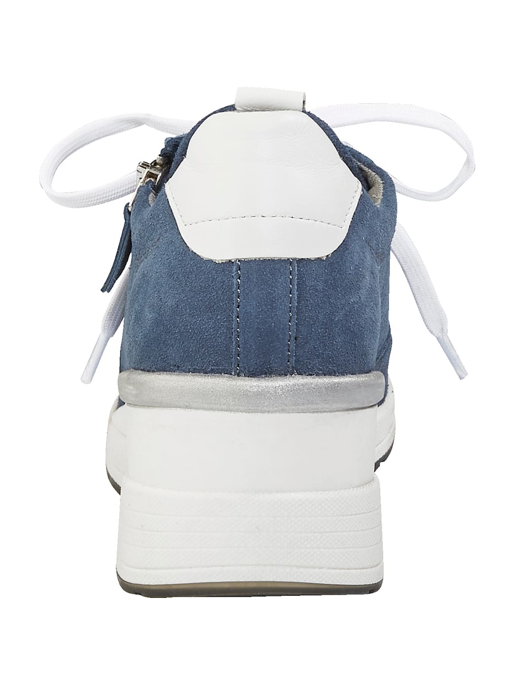 Vamos Schnurschuh mit extra hohem Keilabsatz - Blau