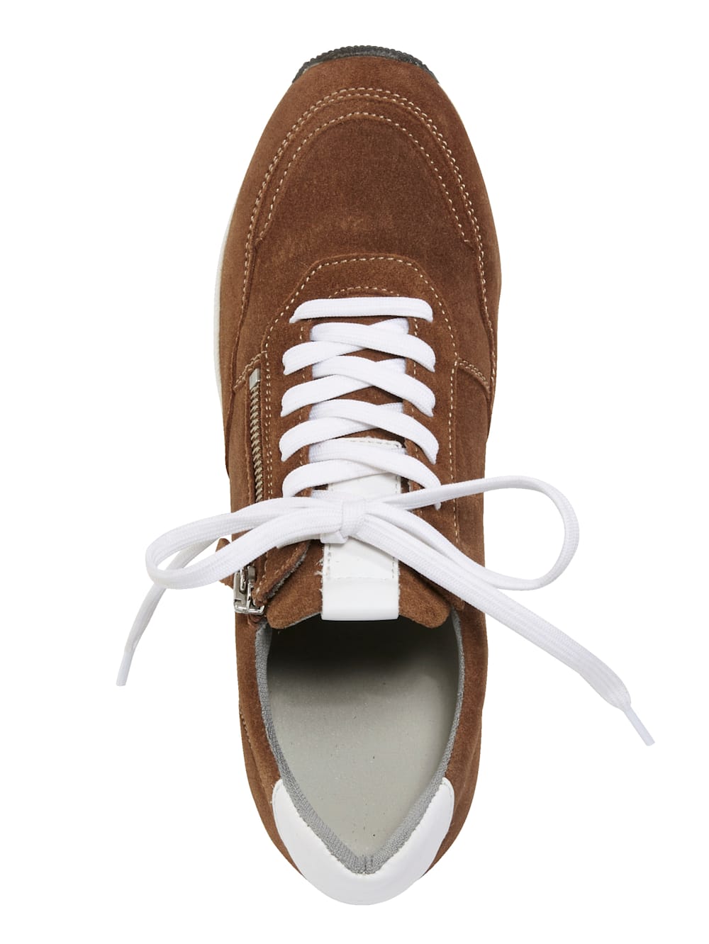 Vamos Schnurschuh mit extra hohem Keilabsatz - Cognac
