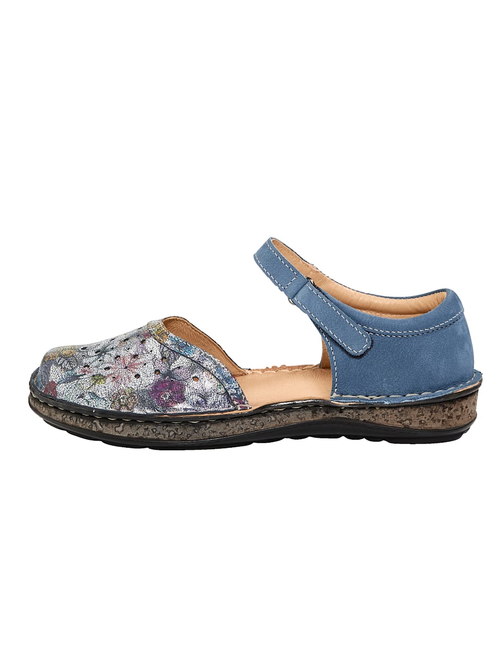 Vamos Slipper mit sommerlicher Lochung - Blau