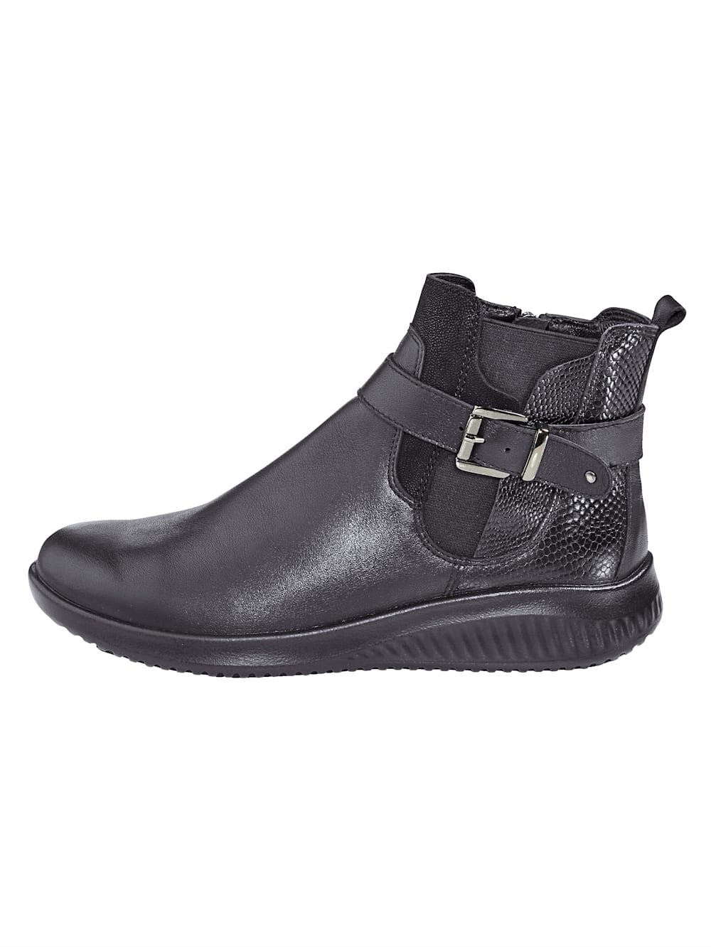 Vamos Stiefeletten mit Elasteinsatz - Schwarz