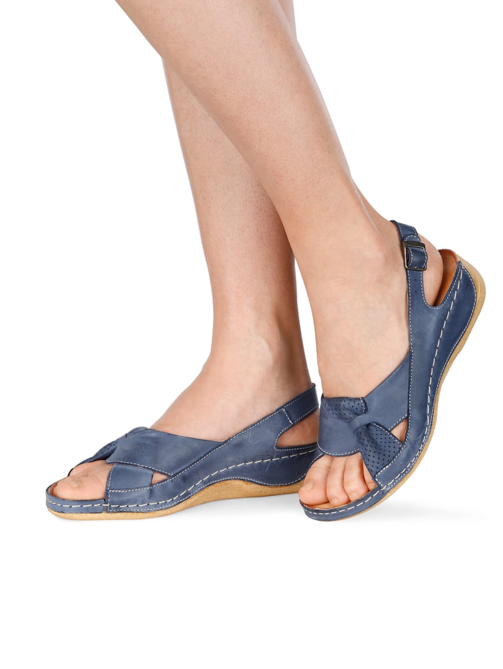 Vamos Sandale mit raffinierter Schlaufe - Blau
