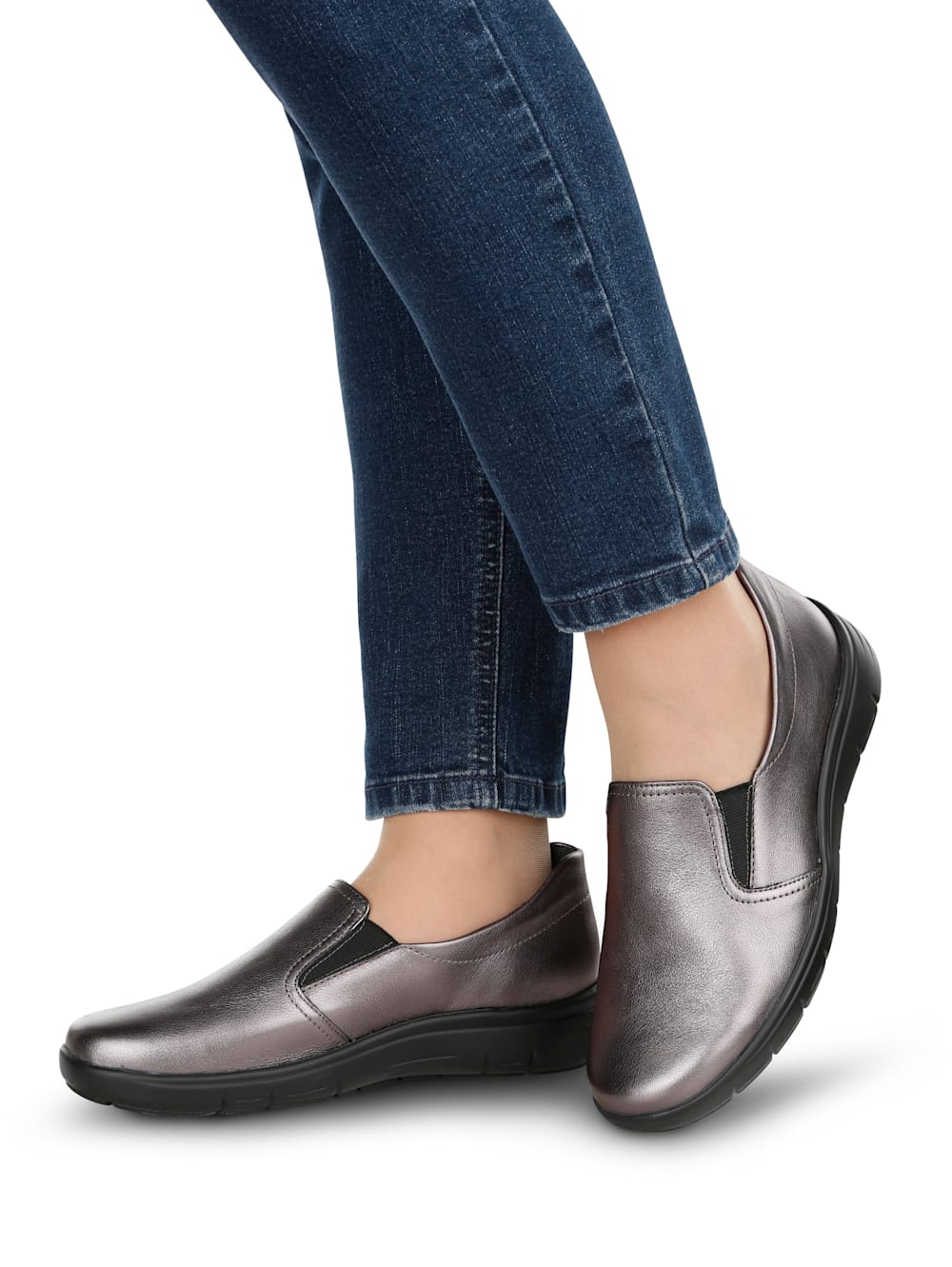 Vamos Slipper mit Shock-Absorber - Silbergrau