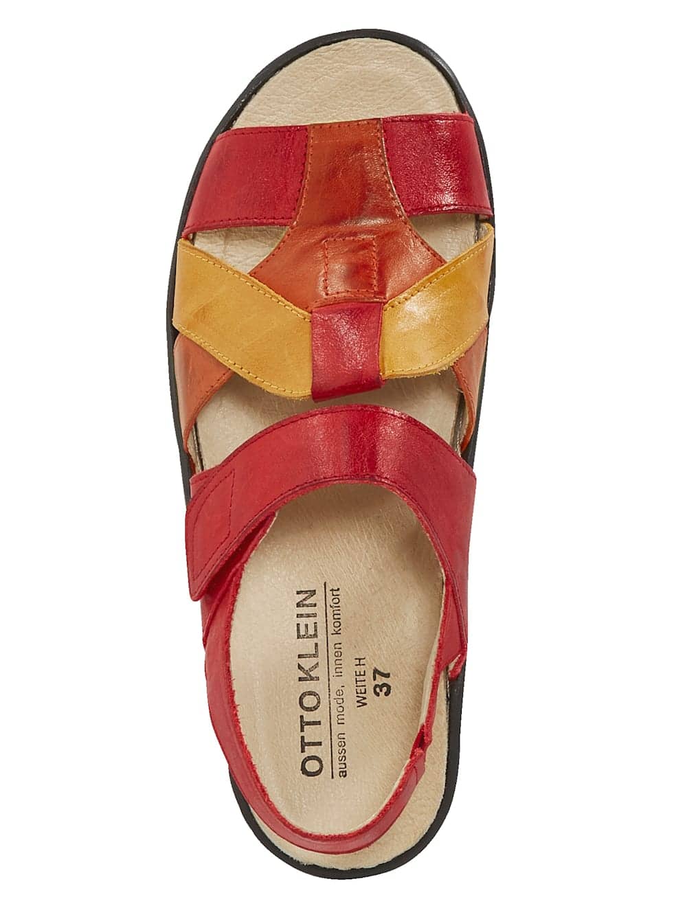 Vamos Sandale mit verstellbarem Klettverschluss - Rot