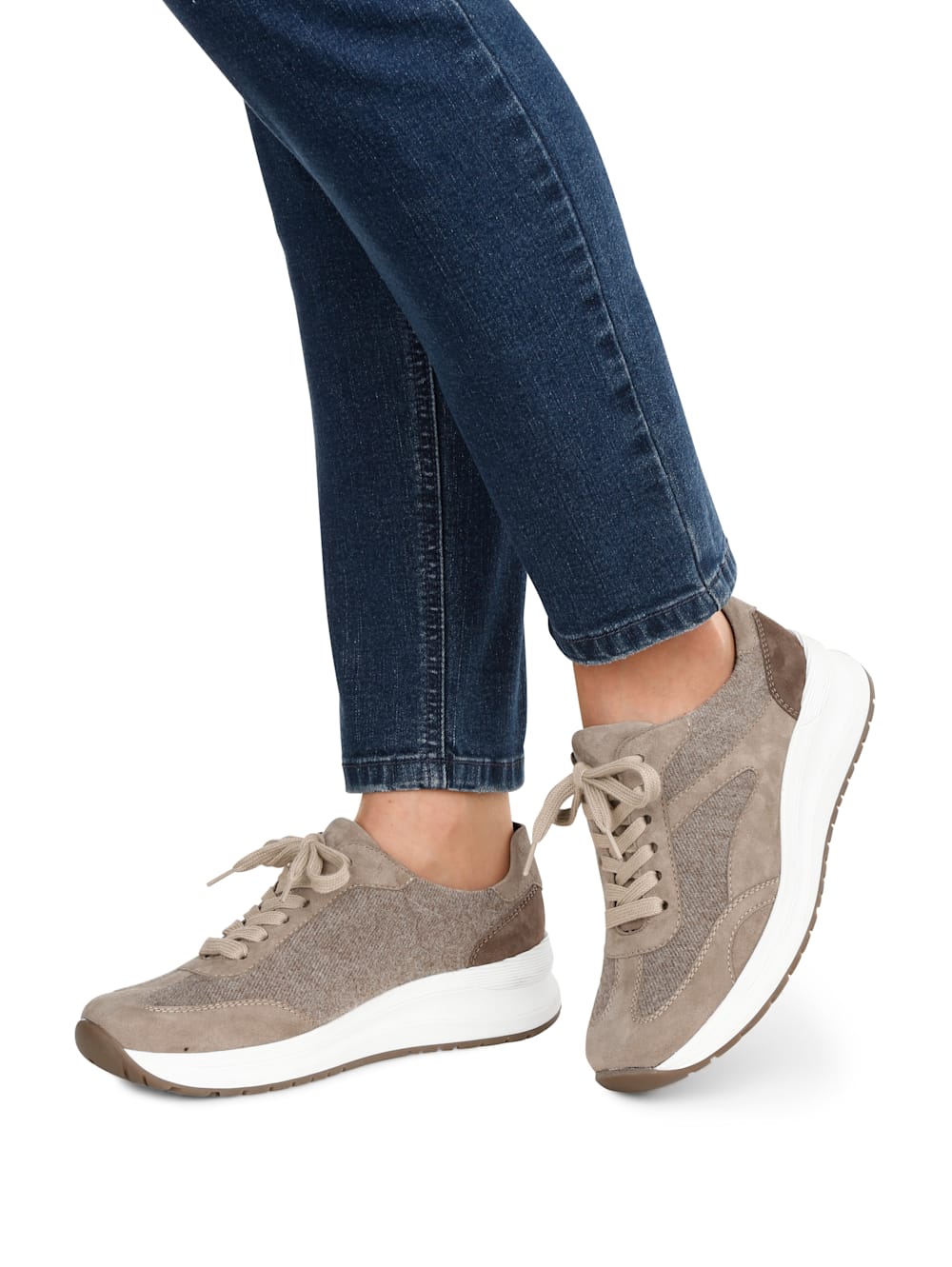 Vamos Schnurschuh - Taupe
