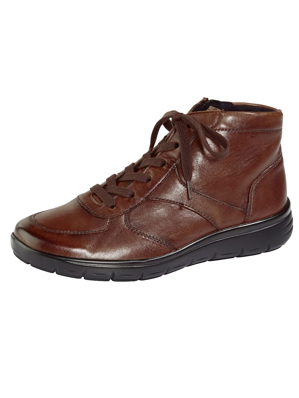 Vamos Schnurstiefelette mit Shockabsorber - Cognac