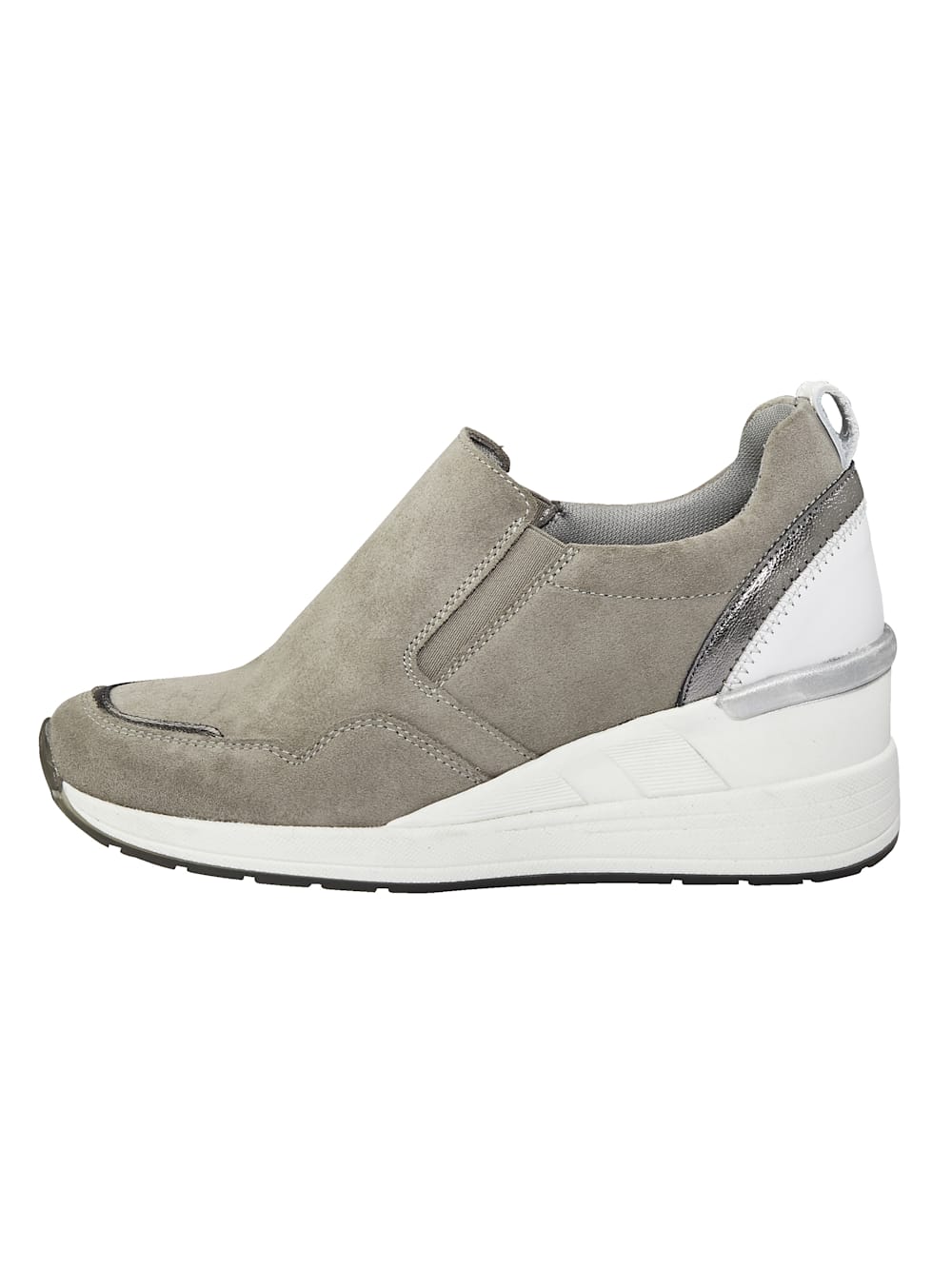 Vamos Slipper mit besonders hohem Keilabsatz - Grau