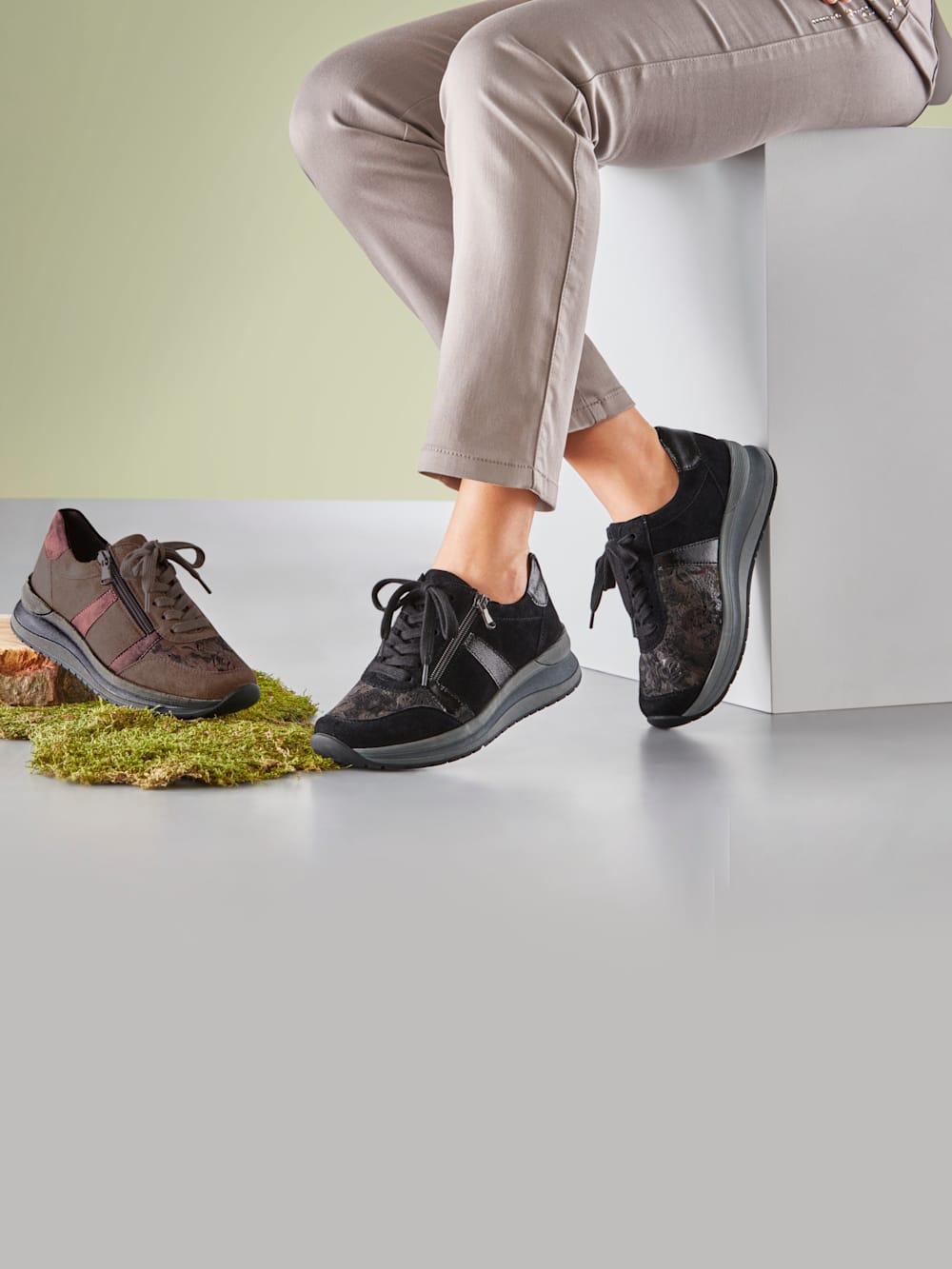 Vamos Schnurschuh mit Shock-Absorber - Taupe
