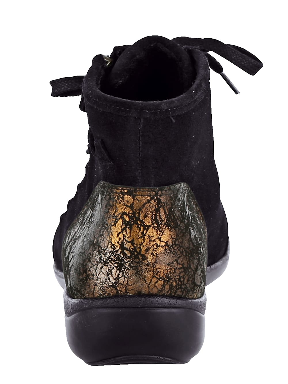 Vamos Stiefelette mit farblich abgesetzter Fersenkappe - Schwarz