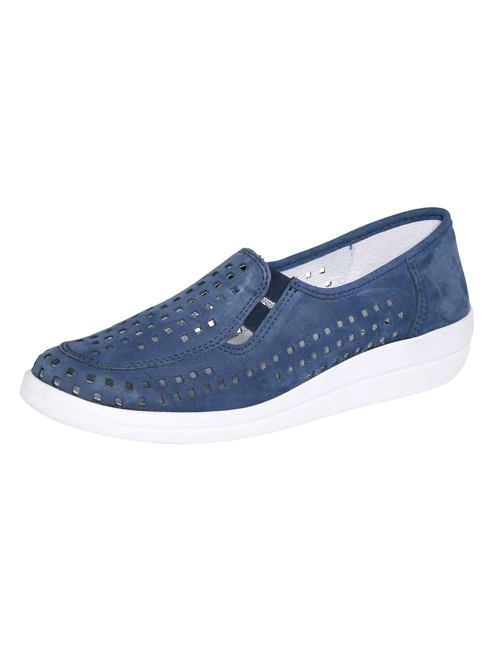 Vamos Slipper mit sommerlich luftigen Durchbruchen - Blau
