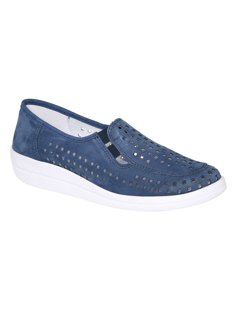 Vamos Slipper mit sommerlich luftigen Durchbruchen - Blau