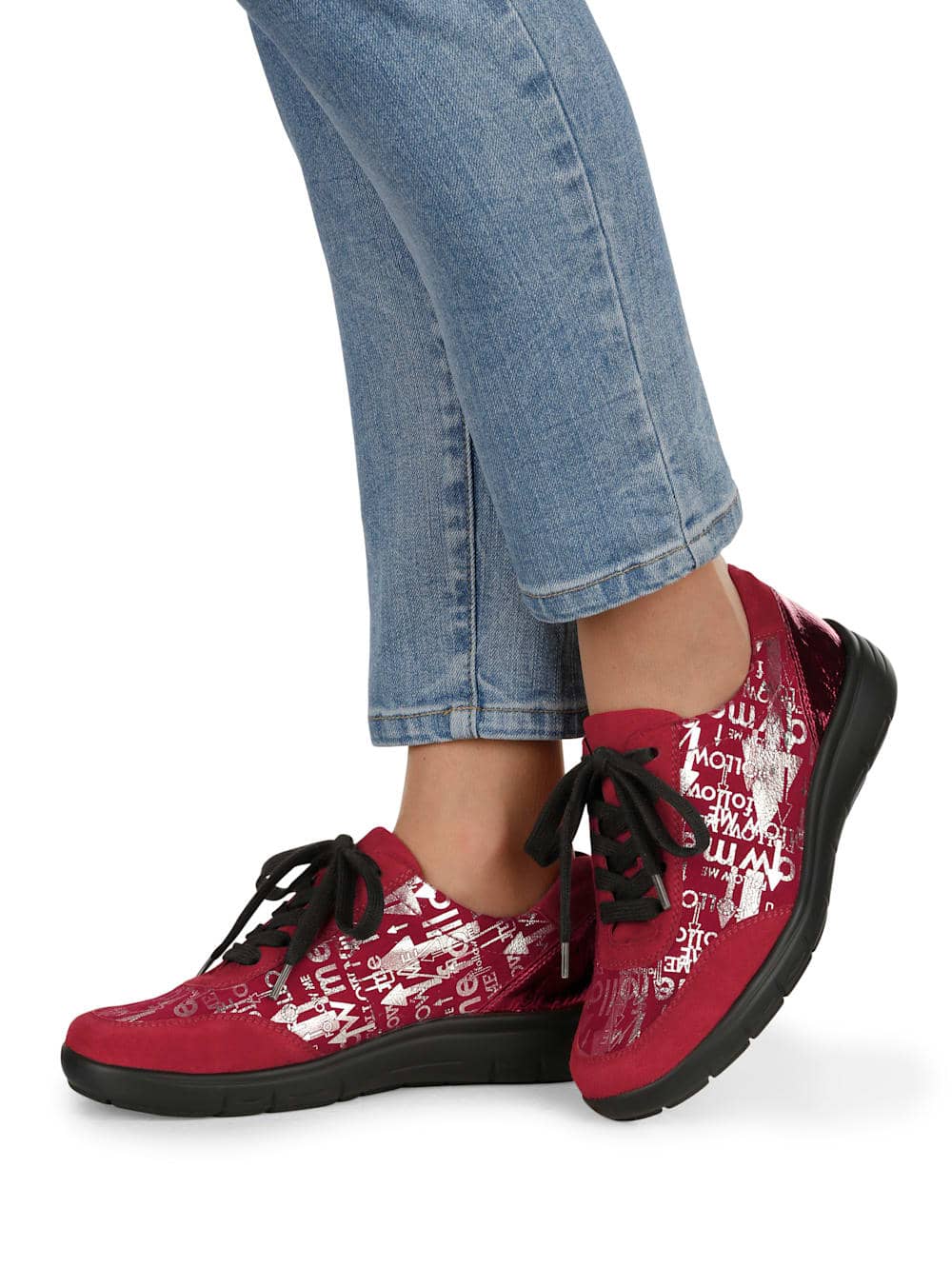 Vamos Schnurschuh mit Luftpolsterlaufsohle - Rot