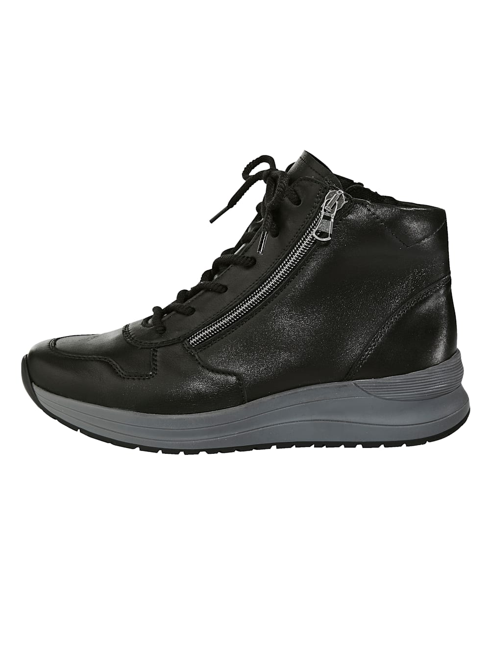 Vamos Schnurstiefelette mit Shock-Absorber - Schwarz