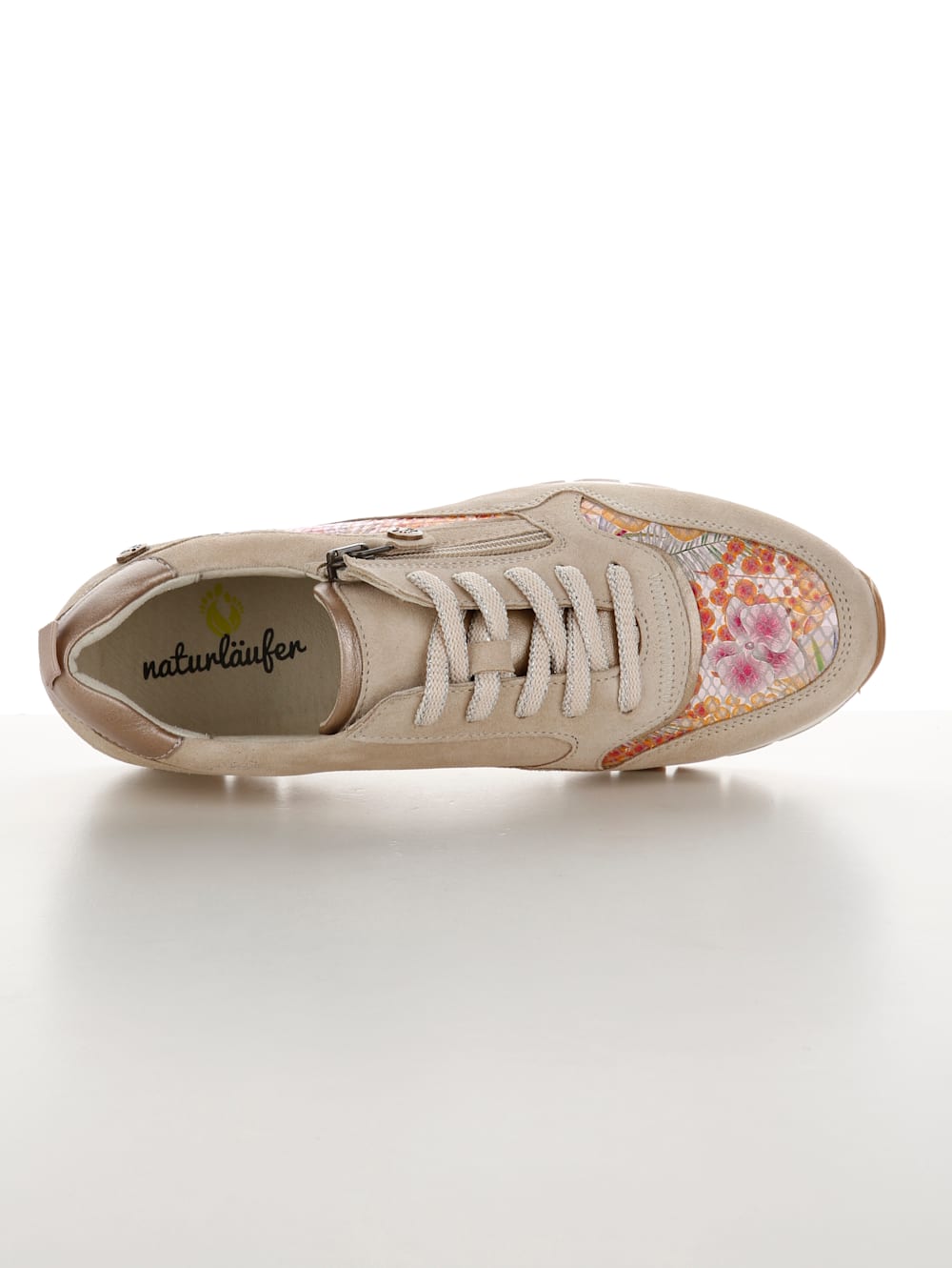 Vamos Schnurschuh mit Schaftrandpolsterung - Beige