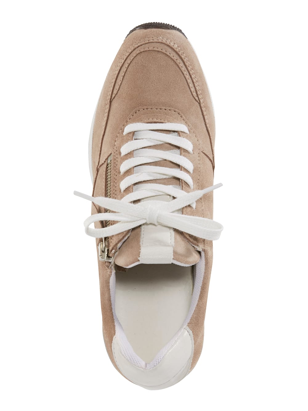 Vamos Schnurschuh mit extra hohem Keilabsatz - Taupe