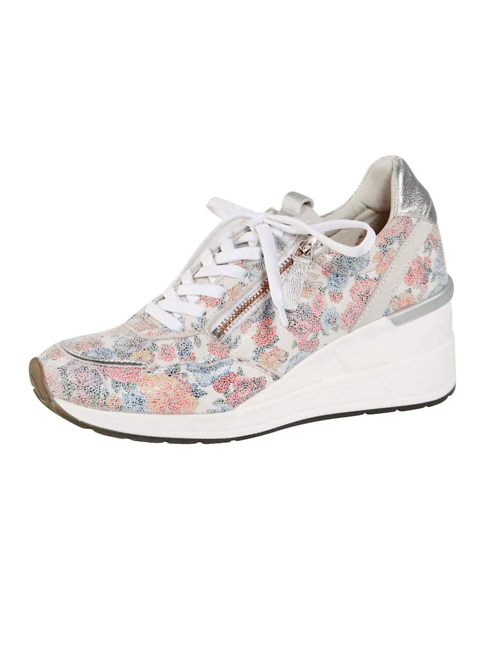 Vamos Schnurschuh mit extra hohem Keilabsatz - Multicolor