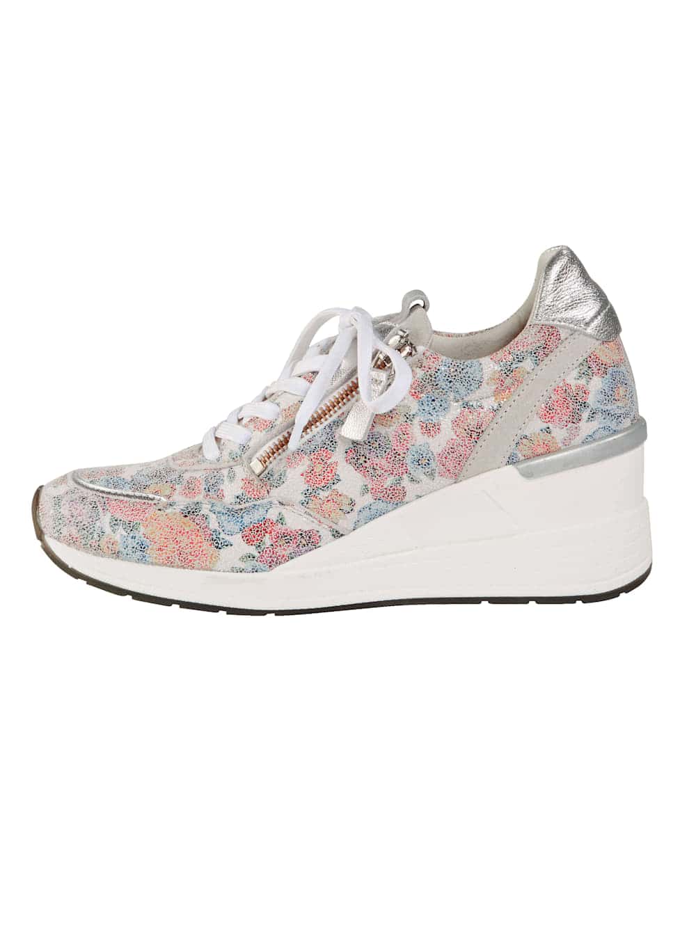 Vamos Schnurschuh mit extra hohem Keilabsatz - Multicolor
