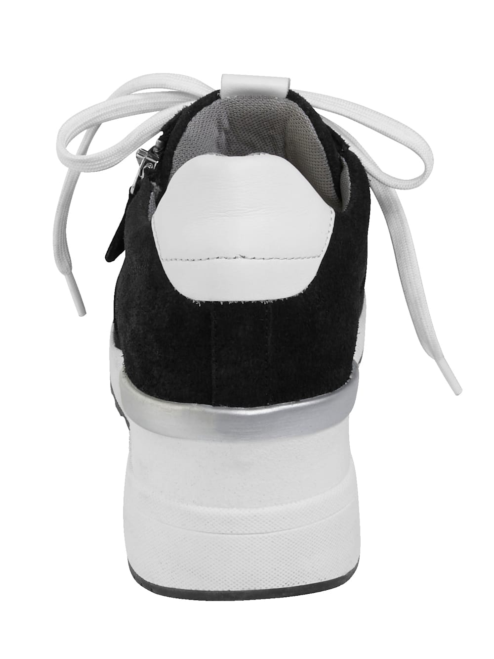 Vamos Schnurschuh mit extra hohem Keilabsatz - Schwarz