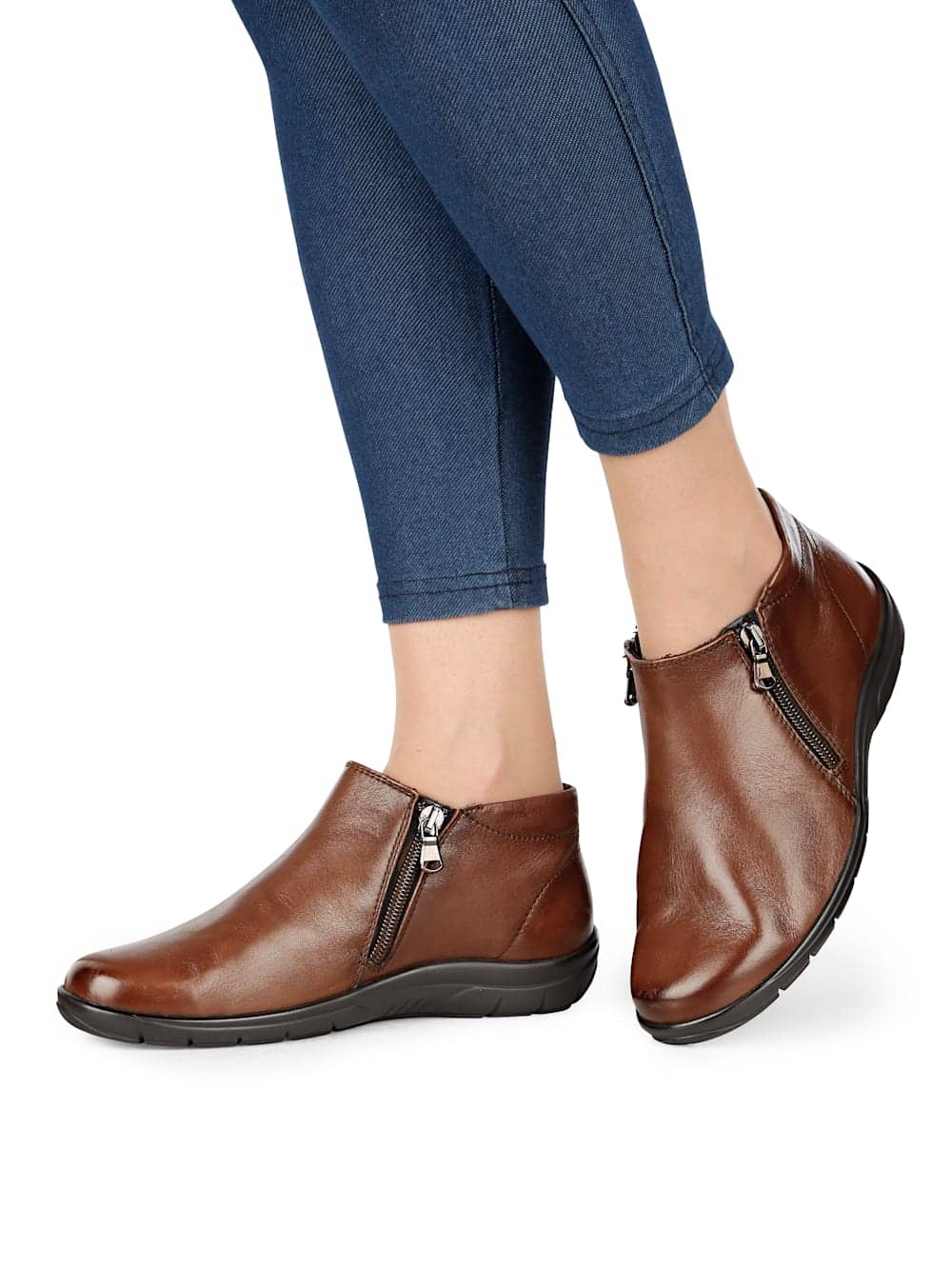Vamos Stiefelette in klassischer Optik - Braun