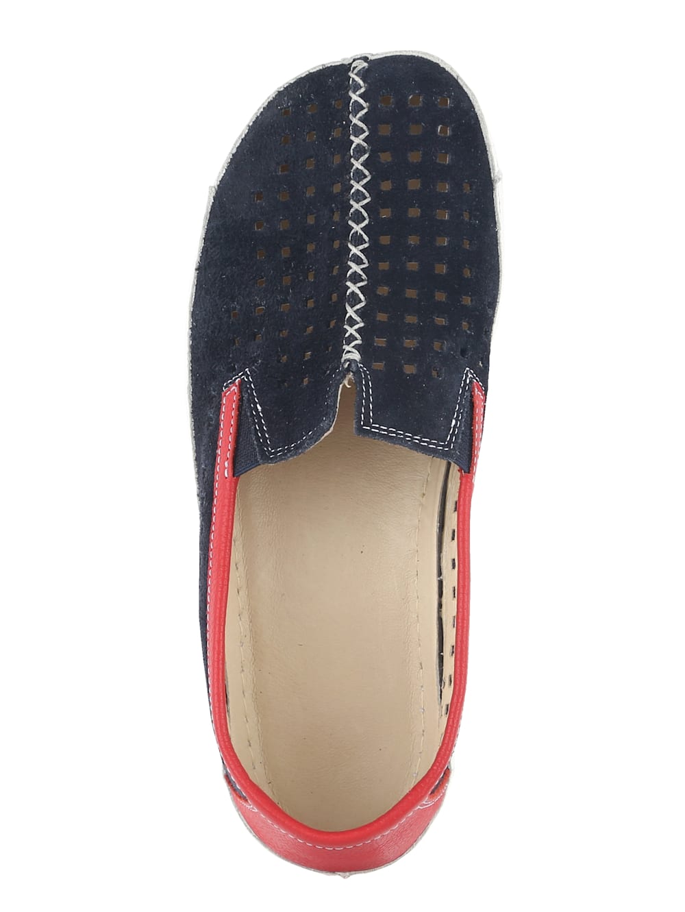 Vamos Slipper mit sommerlicher Perforation - Rot
