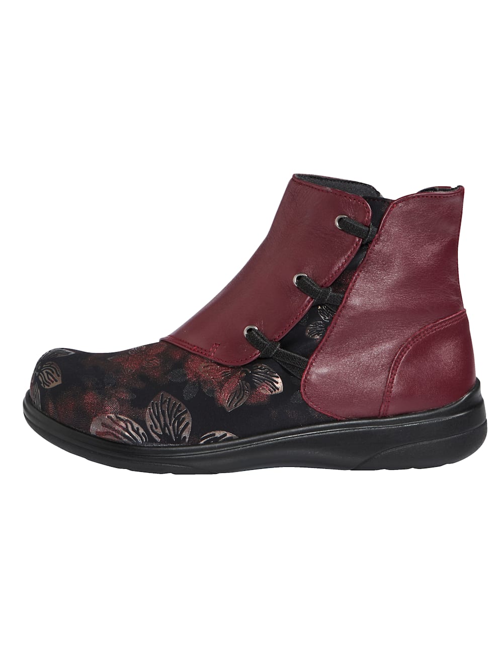 Vamos Stiefelette mit seitlichem Reibverschluss - Bordeaux