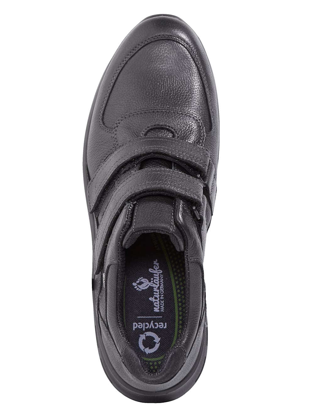Vamos Klettslipper mit dezentem Markenlogo. - Schwarz