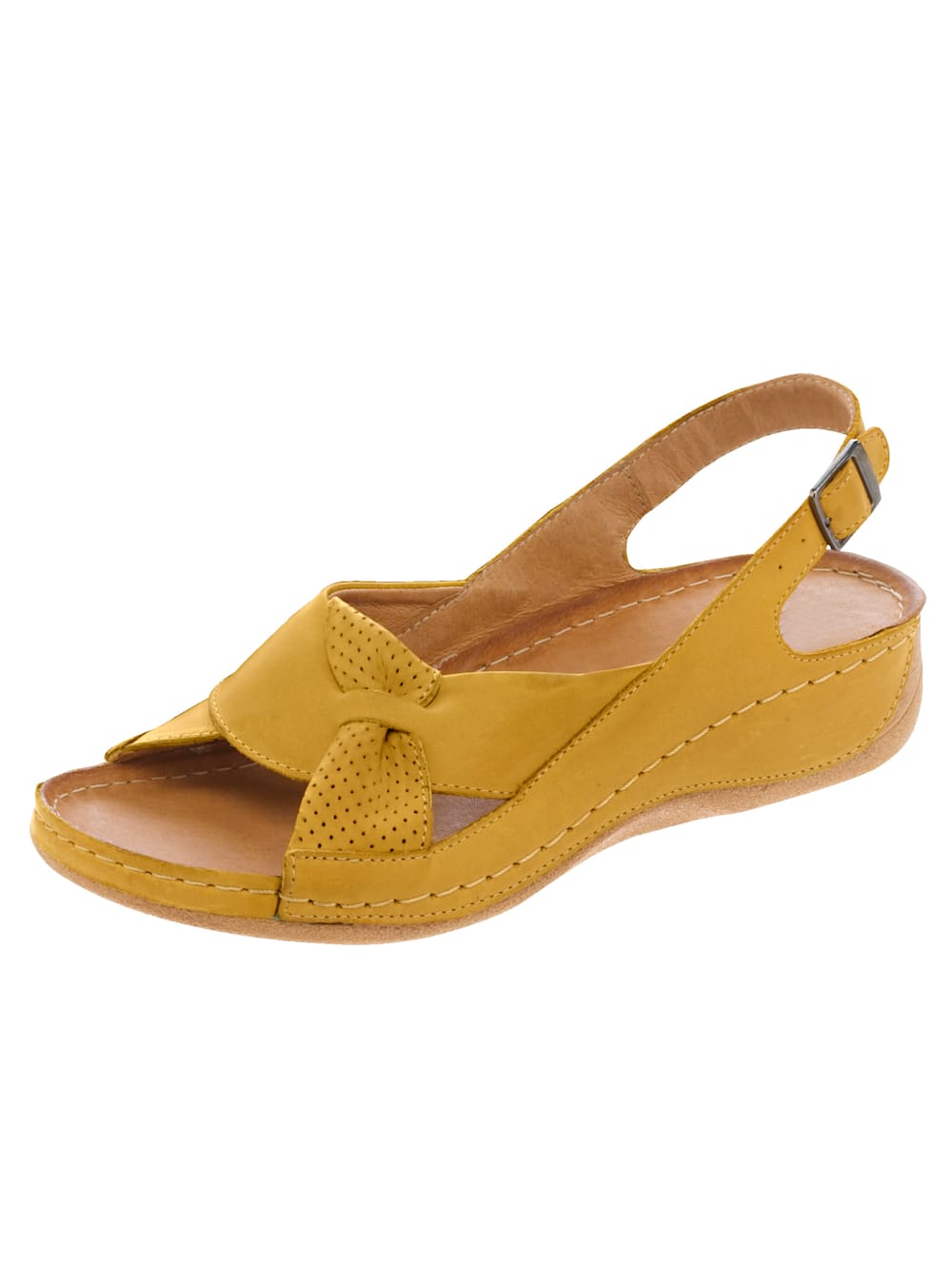 Vamos Sandale mit raffinierter Schlaufe - Gelb