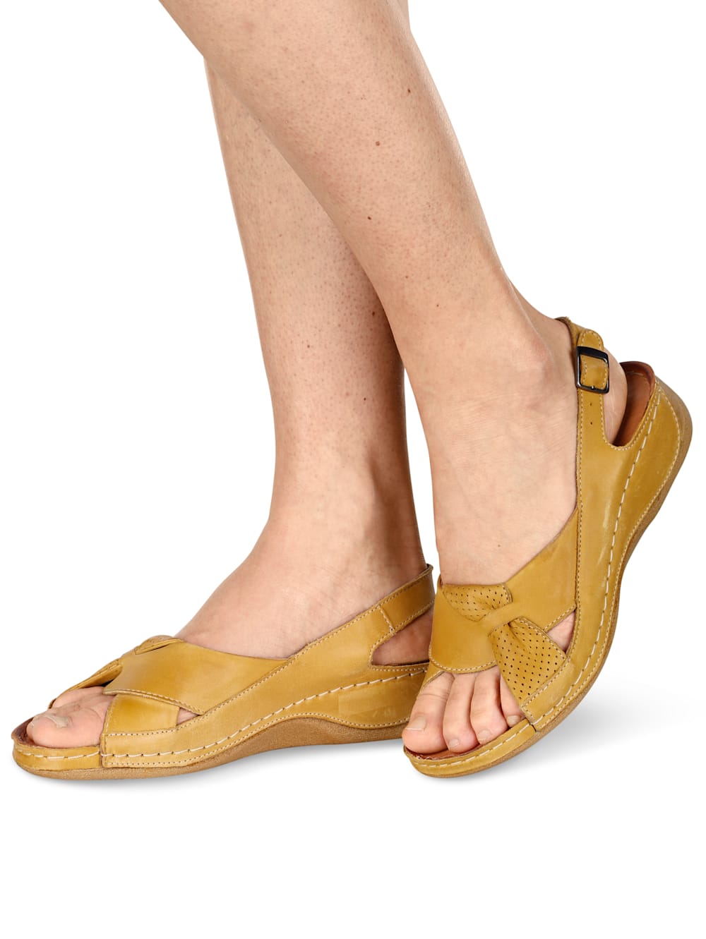 Vamos Sandale mit raffinierter Schlaufe - Gelb