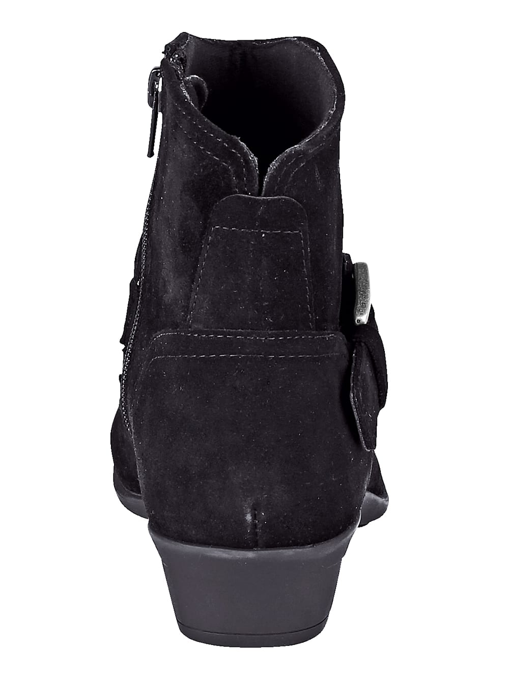 Vamos Stiefelette mit modischer Zierschnalle - Schwarz