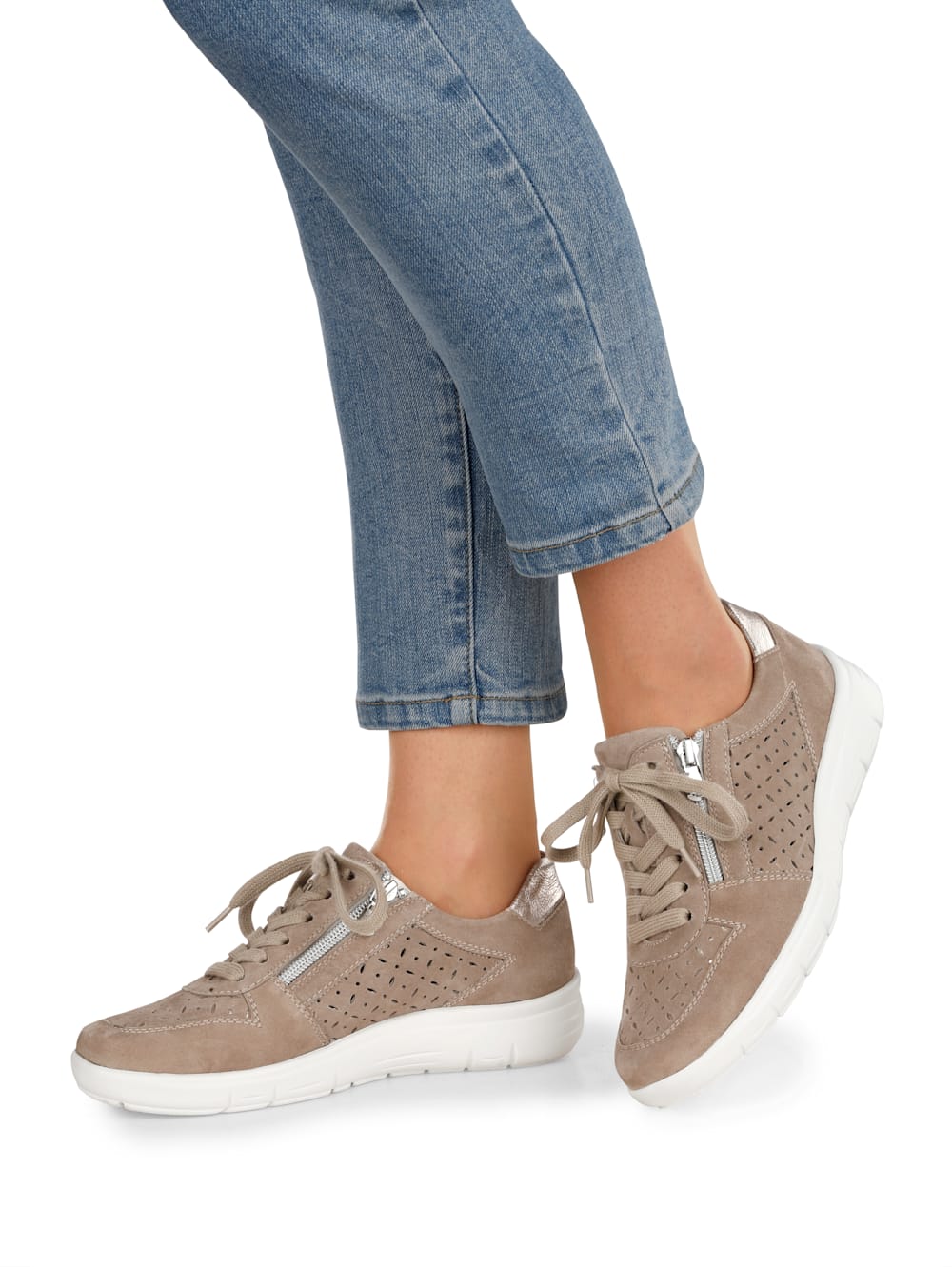 Vamos Schnurschuh mit Luftpolsterlaufsohle - Taupe
