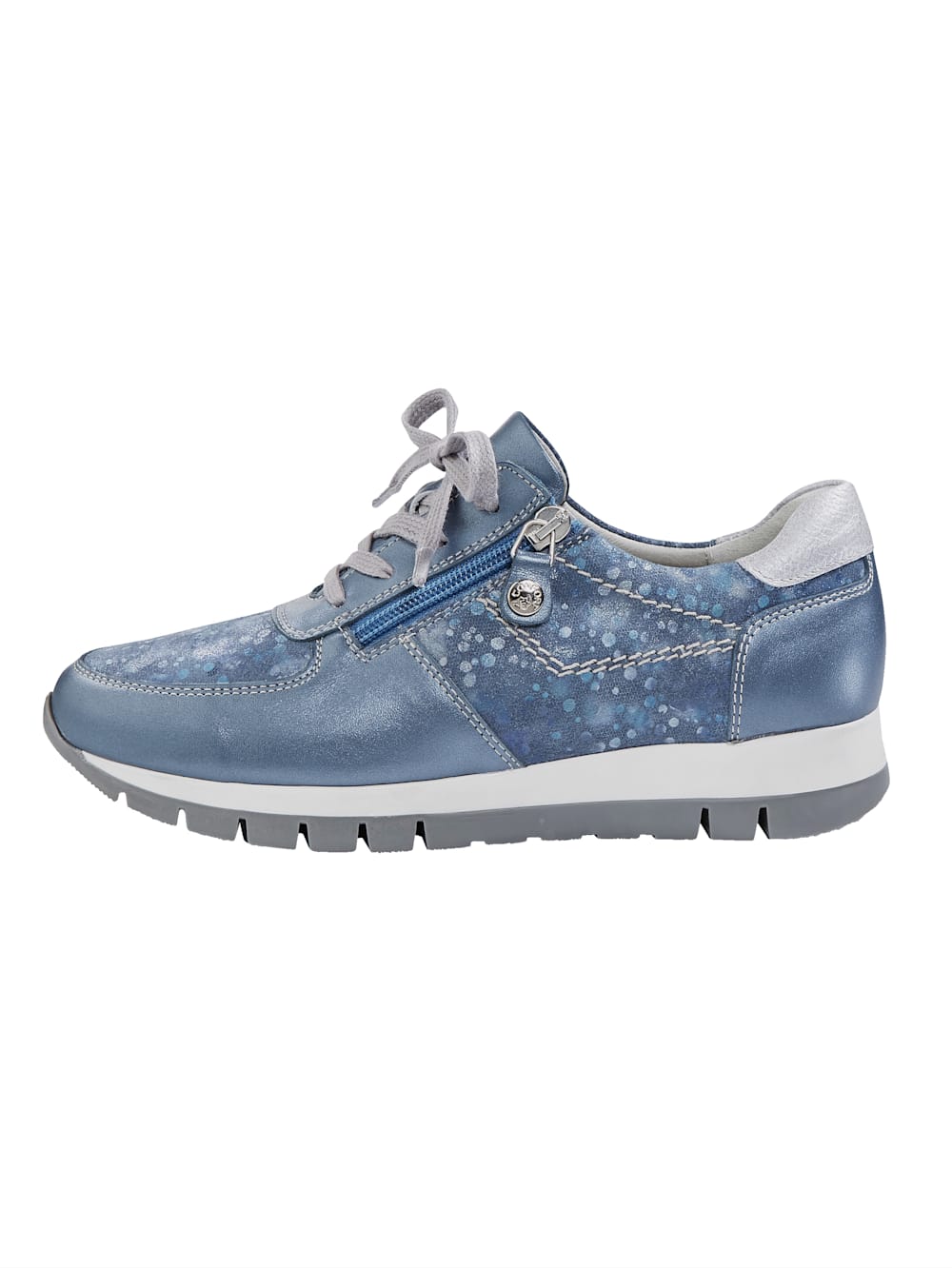 Vamos Schnurschuh mit seitlichem Reibverschluss - Blau