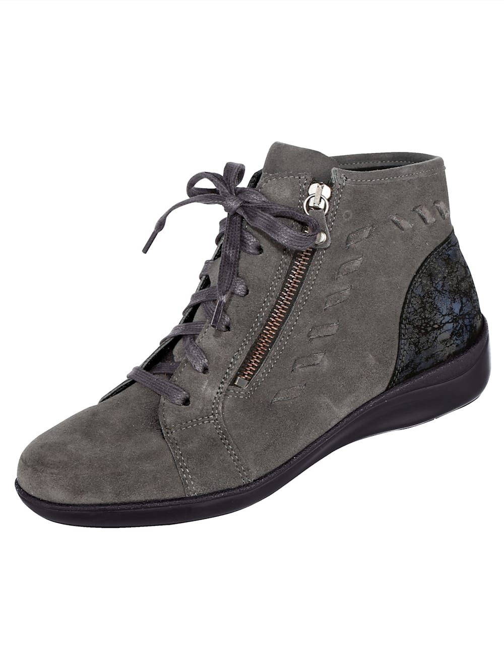 Vamos Stiefelette mit farblich abgesetzter Fersenkappe - Grau