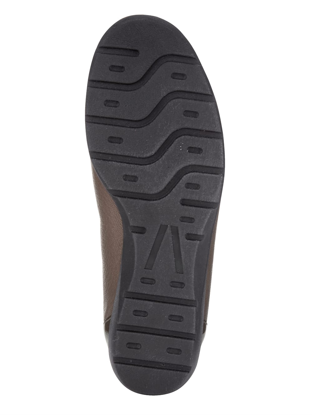 Vamos Ballerina in tollem Leder-Mix - Taupe