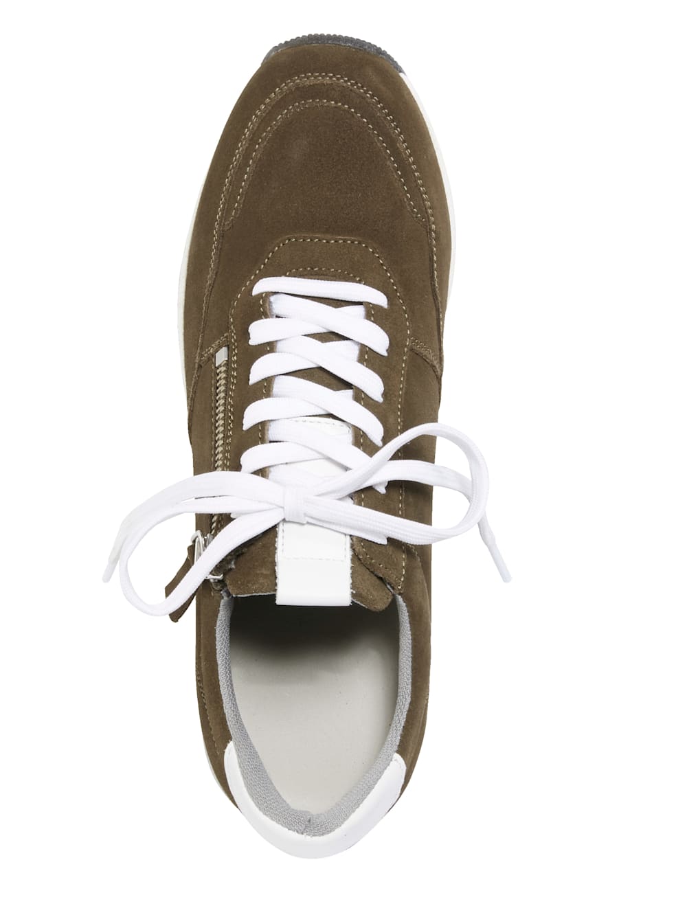 Vamos Schnurschuh mit extra hohem Keilabsatz - Khaki