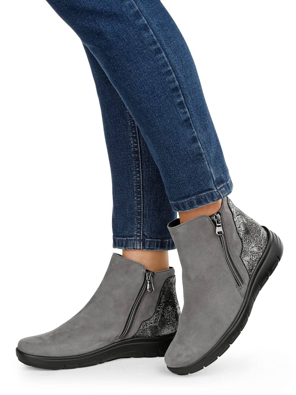 Vamos Stiefelette mit Luftpolsterlaufsohle - Grau